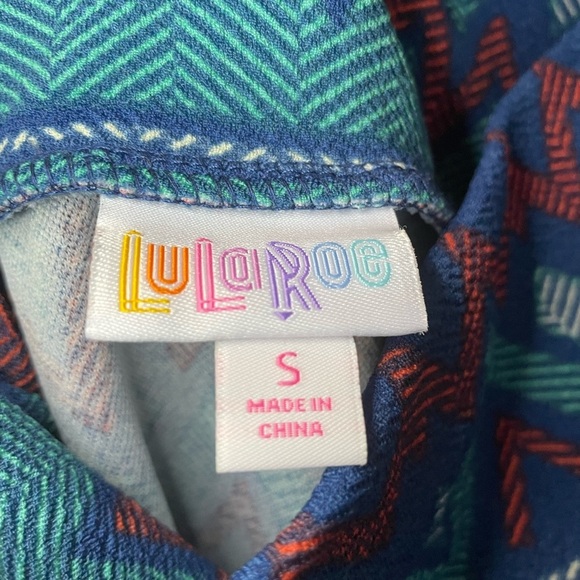 Lularoe Geometric Azure A-line Skirt - Picture 3 of 8